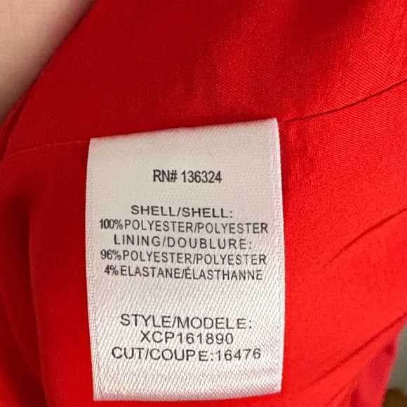 H by Halston Red Orange Maxi Dress Cutout Back Flutter Cape Sleeves Size 4 - Picture 11 of 12